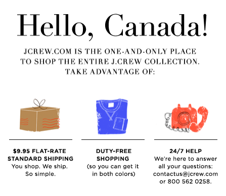 J.Crew Shopping Canada