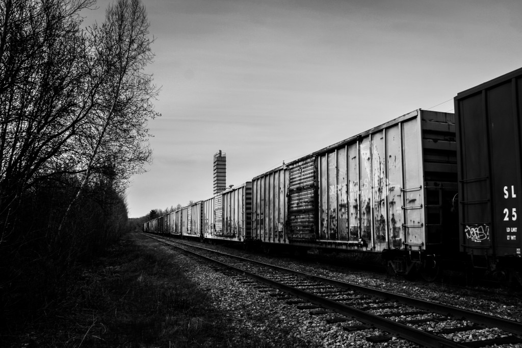 16. Black and White line Pierre Quinn Freight Train Graffiti Photography