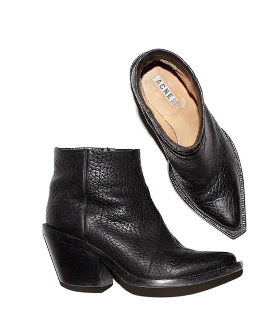 Acne Donna Boots Black Leather
