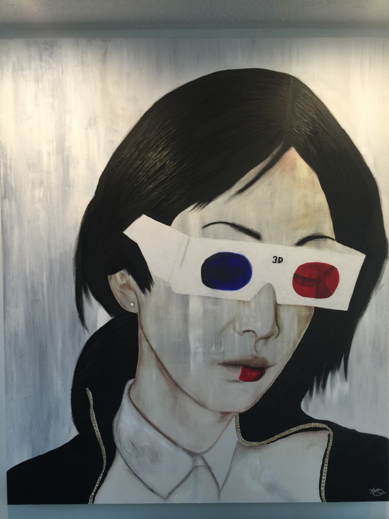 Katrina Olson-Mottahed art at blowfish sushi lounge Calgary