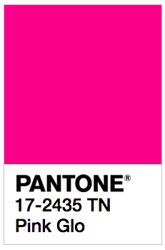 Pantone pink Glo